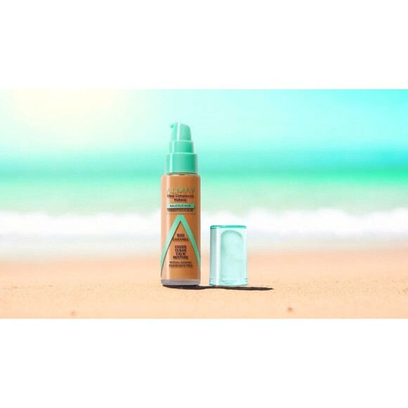 Almay Clear Complexion Acne Foundation 800 Caramel Makeup Sensitive Skin Teens 1 - Picture 13 of 16